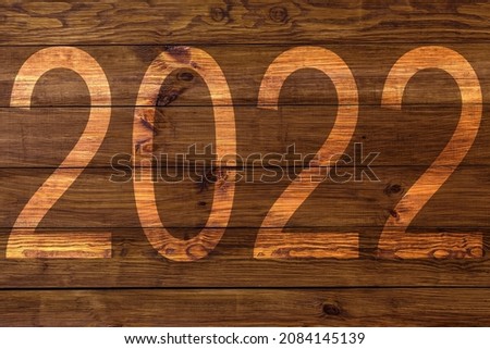The year 2022 written in vintage background