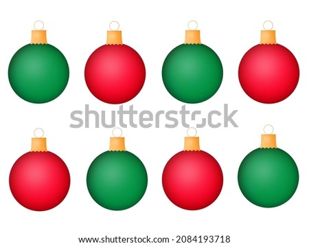 Red and Green ChristmasHoliday Ornaments