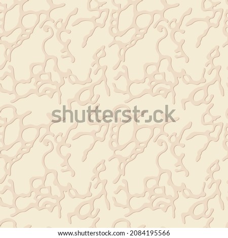 Seamless pattern with doodles, abstract monochrome background. Hand drawn vector illustration. Flat color design, easy to recolor.