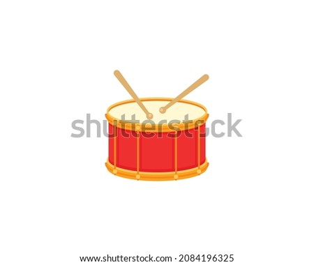 Drum vector isolated icon. Drum emoji illustration. Drum vector isolated emoticon Royalty-Free Stock Photo #2084196325