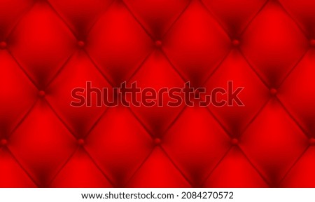 Red leather upholstery pattern. Royal Red vintage leather upholstery leather background. Luxury Background Template. 3d realistic upholstery seamless pattern. tufted leather background. Vector EPS10. Royalty-Free Stock Photo #2084270572