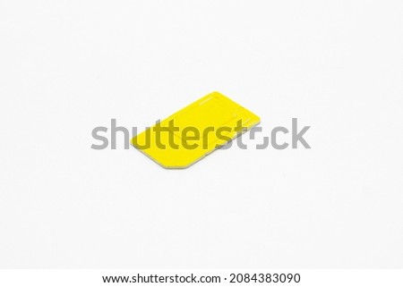 Sim card isoalted on white background with selective focus
