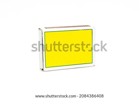 A picture of matchbox isolated on white background with selective focus