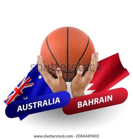 Basketball competition match, national teams australia vs bahrain