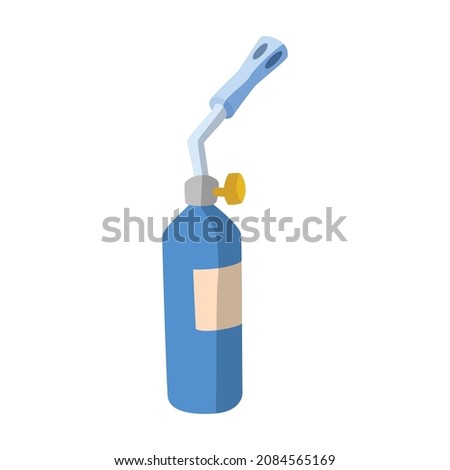 Torch  blue fire for construction vector drawing, vector design