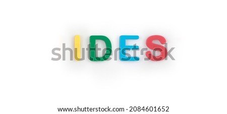 Word ides  made of  letters isolated on background