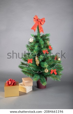 Christmas background. Part of Christmas tree. New year and Christmas concept. copy space