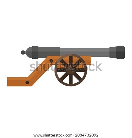 cannon flat clipart vector illustration