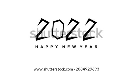 Happy New Year 2022 Background Template. Vector Illustration. 2022 Background Poster or Banner Design. Modern Happy New Year Background