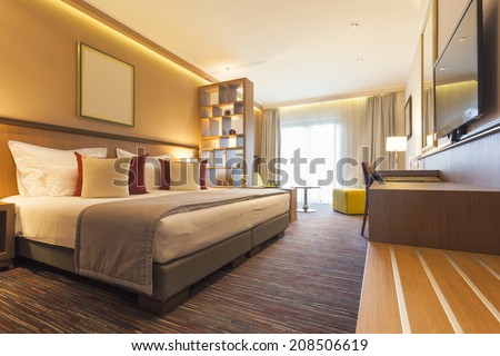Bedroom interior the morning Royalty-Free Stock Photo #208506619