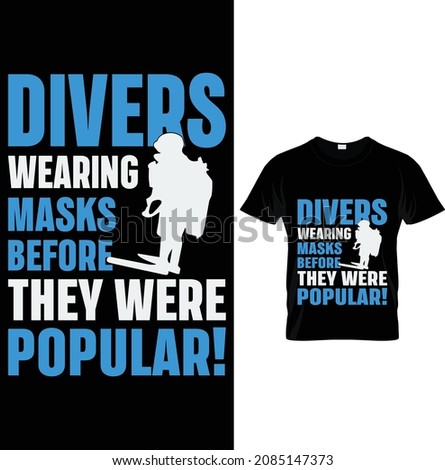 scuba diving t-shirt design diving mode on 
