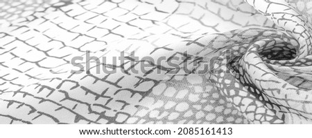 python skin silk fabric, white and black pattern, african theme, fark, sable, ebon, smutty Texture. Background.