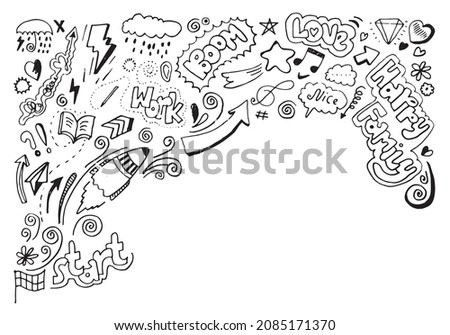 Hand drawn creative art doodle design concept, business concept illustration and it can also be for wall graffiti art.