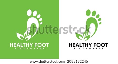 healthy foot logo design with creativ concept
