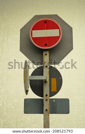 Save selection to clipping path traffic Signs safety transportation on the road