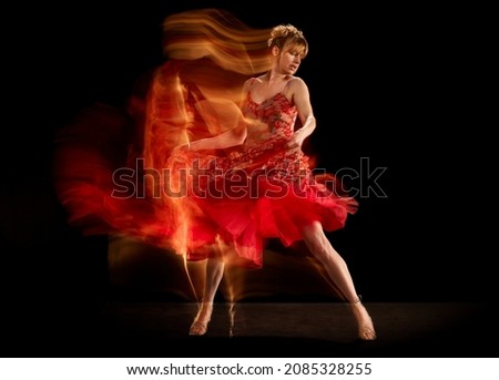 Time lapse view of dancer twirling