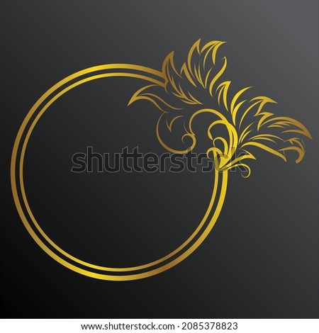 Vector design element. Golden ring isolated on transparent background. 