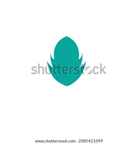 Vector leaf logo or clip art