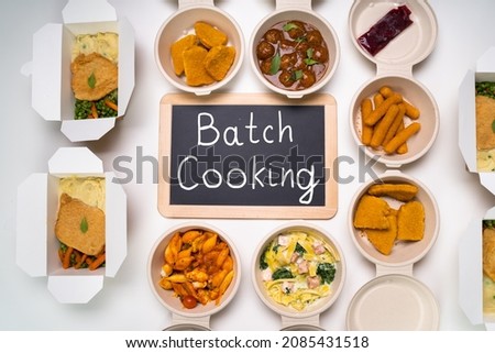 Batch Meal Prep And Cooking. Prepared Takeaway Lunch Royalty-Free Stock Photo #2085431518