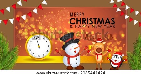 vector illustration for Merry Christmas and  happy new year -2022