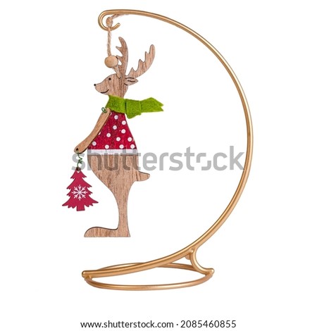 chinese wooden christmas deer toy