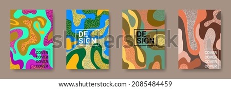 set of cover design template in A4 size. colorful modern background for Annual report. Abstract Brochure design. Simple pattern. Flyer promotion. Presentation cover. 