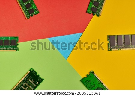Popular browser logo from paper. High memory usage. Red, yellow, green and blue colors. Colorful and bright logo