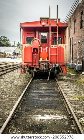 Red Caboose 1 Royalty-Free Stock Photo #208552978
