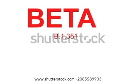 red beta covid variant white background b1351
