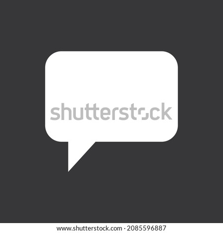 Bubble speech icon on grey background