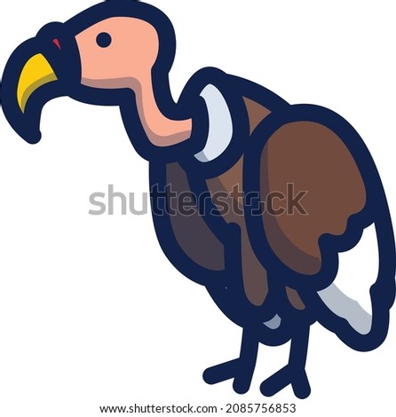 Vulture illustration icon design flat animals
