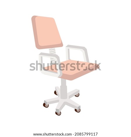 flat Vector icon illustration of office chair icon isolated on white background