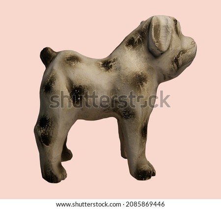 Carved dogs are handicrafts in northern Thailand and vintage paint work.