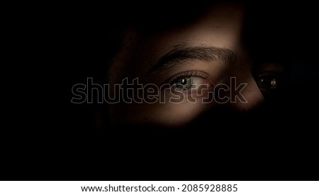 hidden face  in the shadow  Royalty-Free Stock Photo #2085928885