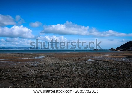 Bright landscape of south coast of Gower Peninsula, Wales