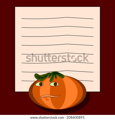 Note pad - pumpkin