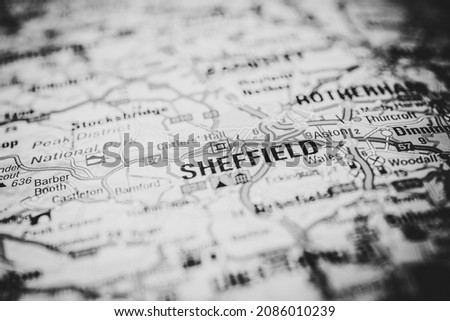 Sheffield on map of Europe