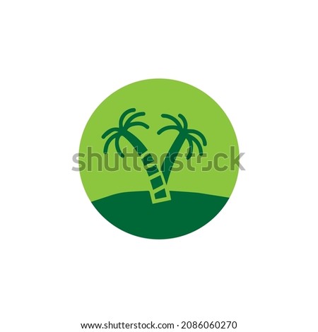 Green Coconut Tree logo design