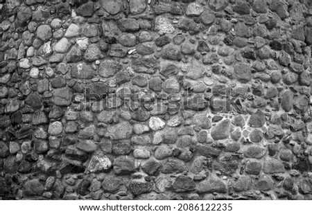 Old white and gray brick wall textures for background. High quality photo Royalty-Free Stock Photo #2086122235
