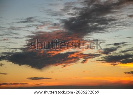 Colorful sky and cloudy in twilight time, Beautiful sky and clouds Background. (The pictures has noise and soft focus)