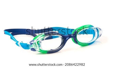 swimming glasses isolated on white background Royalty-Free Stock Photo #2086422982