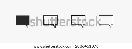 Simple message icon vector. Chat symbol isolated on white background. Set of flat dialog sign for UI and converse vector