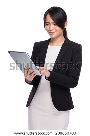 Businesswoman use digital tablet