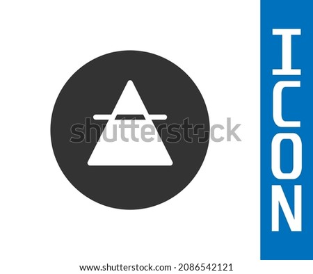 Grey Air element of the symbol alchemy icon isolated on white background. Basic mystic elements.  Vector