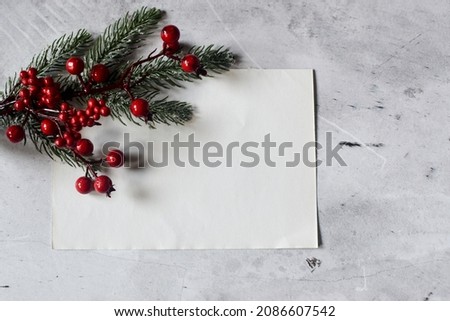 Christmas card for writing wishes 
