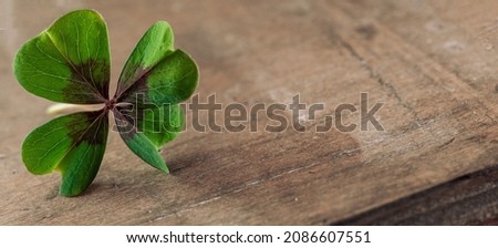 Four Leaf Clover on the left side with place for text