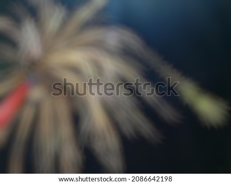 Defocused background of a craftmanship called "Penjor" in Balinese. It represents thankfulness Royalty-Free Stock Photo #2086642198