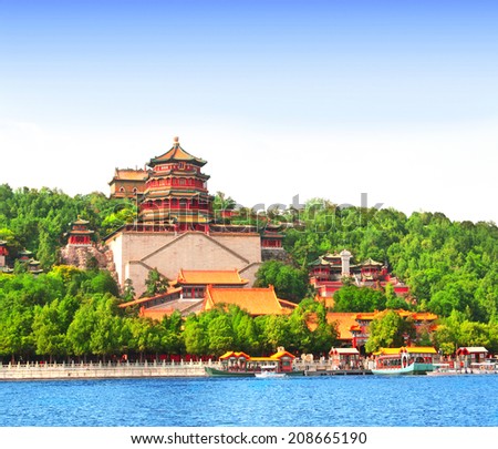 Imperial Summer Palace in Beijing, China Royalty-Free Stock Photo #208665190