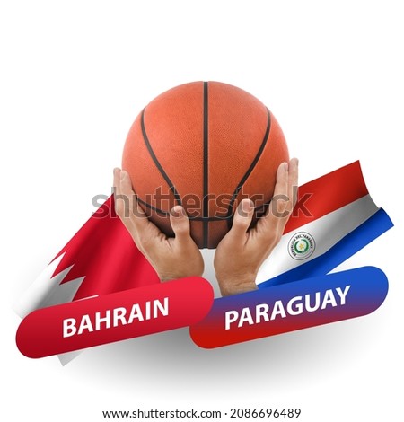 Basketball competition match, national teams bahrain vs paraguay