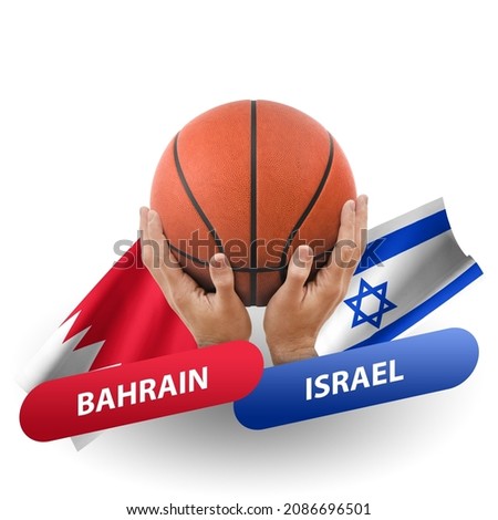 Basketball competition match, national teams bahrain vs israel
